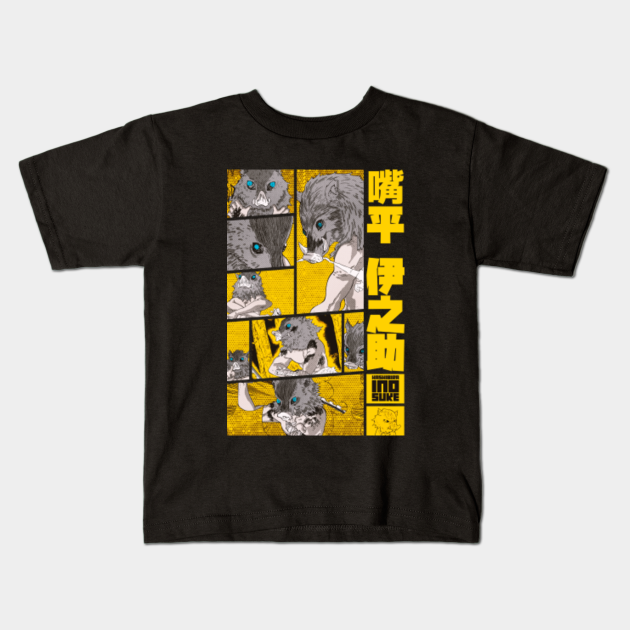 Inosuke Hashibira Demon Slayer Manga Panel Desing S02 Orange Inosuke Demon Slayer T Shirt Bebe Teepublic Fr