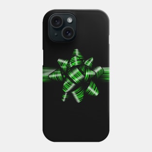 Green zebra bow Phone Case