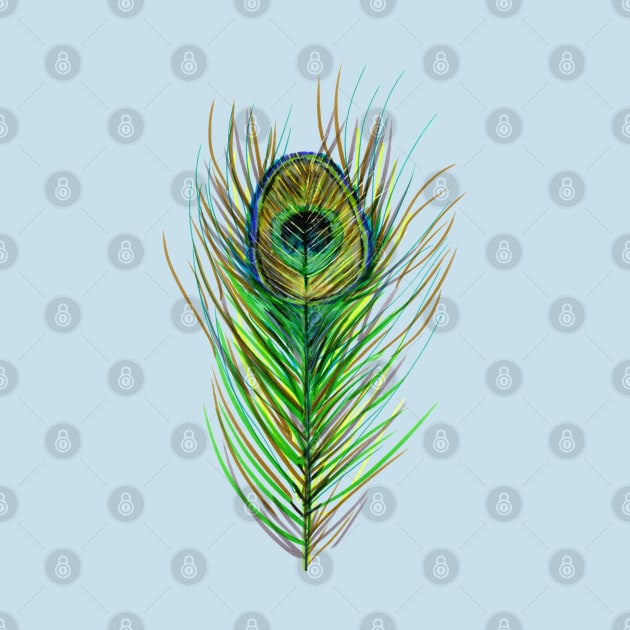 Peacock tail feather by Bwiselizzy