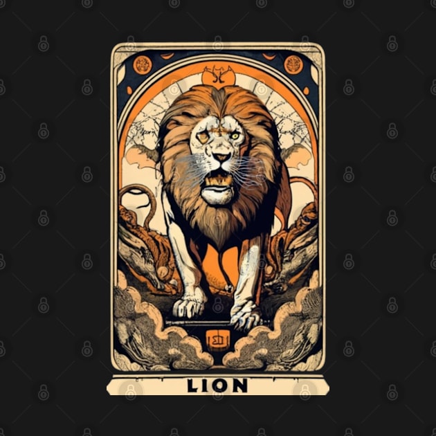 Lion Tarot Card by JK Digital