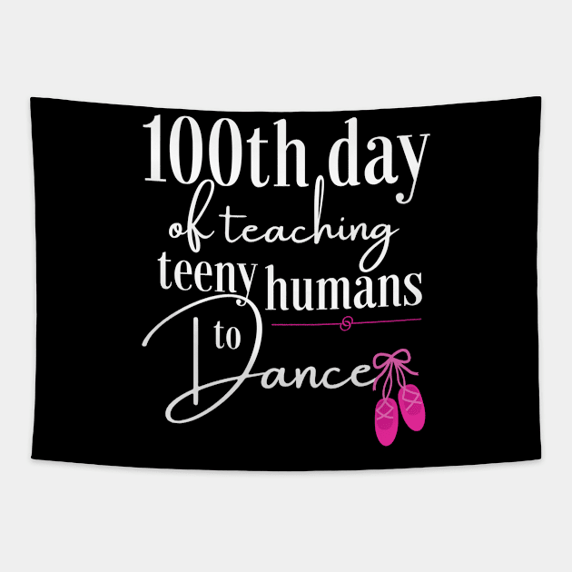 100 days of school for dance teachers Tapestry by Dancespread