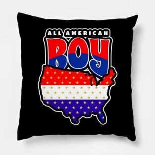 FOURTH Of July Holiday All American Boy Pillow