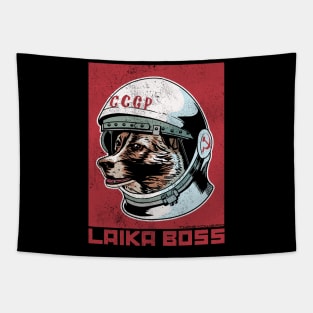 Laika Boss Cosmonaut Space Dog Tapestry