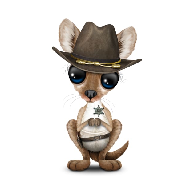 Cute Baby Kangaroo Sheriff by jeffbartels