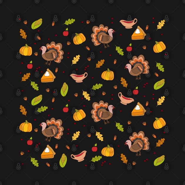 Thanksgiving Turkey pattern by valentinahramov