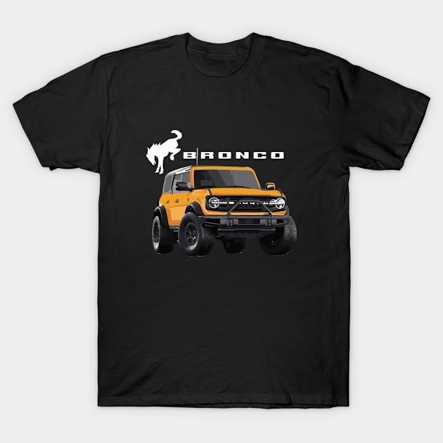 CowtownCowboyGaming Cyber Orange First Edition Bronco Ford USA T-Shirt