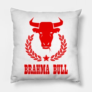 Brahma Bull red Pillow