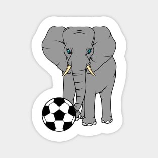 Cute elephant is playing soccer with a ball Magnet