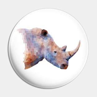 White Rhino Pin