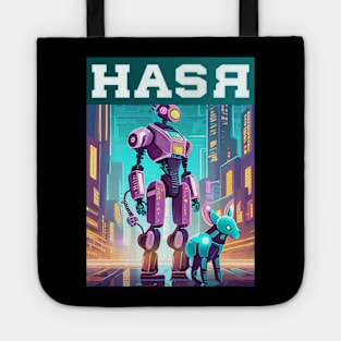 Cyberpunk Robot with Meachnical Dog (Design 1) Tote