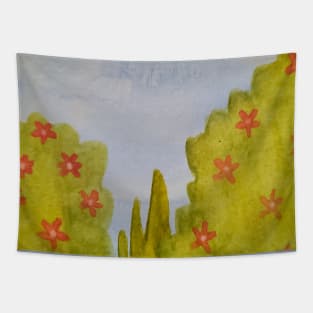 Spring Bushes Tapestry