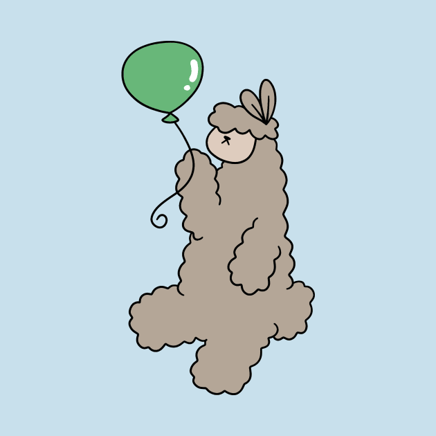 Green Balloon Alpaca by saradaboru