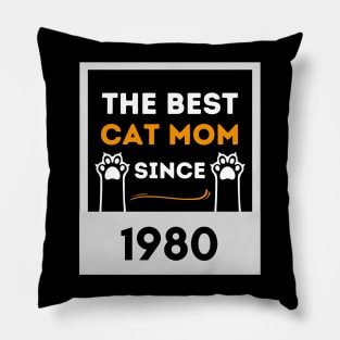 The Best Cat Mom Since 1980 Pillow