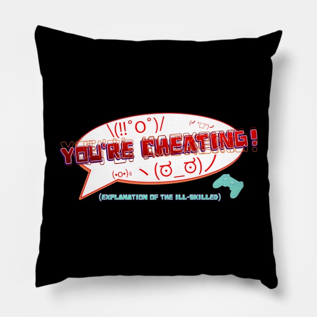 You're Cheating! Pillow by Joselo Rocha Art