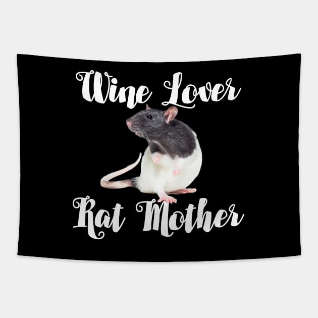 Rat - Wine Lover Rat Mother Tapestry by Kudostees