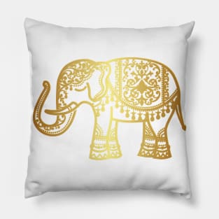 Gold Elephant Pillow