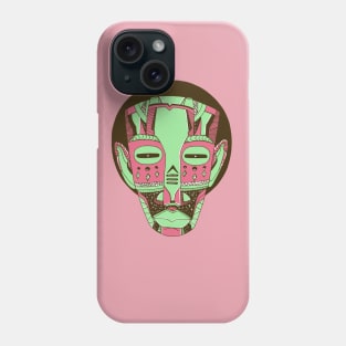 Pink Mint African Mask No 3 Phone Case