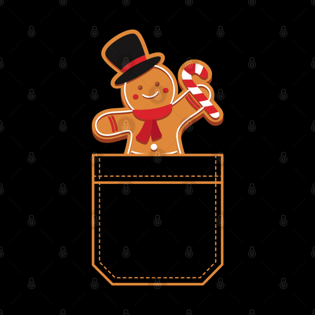 Plaid Gingerbread Cookie in Pocket Buffalo Christmas by click2print