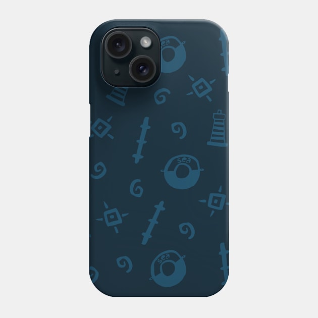 Blue seamark pattern Phone Case by Nataliia1112