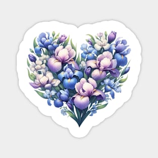 Heart Shaped Flowers Magnet