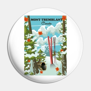 Mont Tremblant Canada ski travel poster Pin