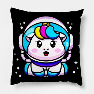 Cute Unicorn Astronaut Kawaii Chibi Children Pillow