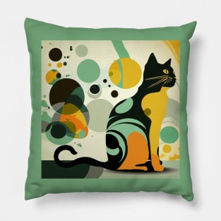 Modern Cat Art Concept Pillow