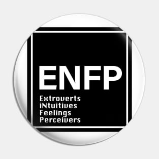 ENFP  MBTI, 16 Personalities , black Pin