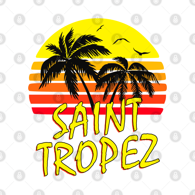 Saint Tropez Retro Sunset by Nerd_art