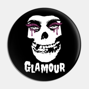 Glamour Skull (Misfits Inspired) Pin