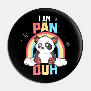 I'm Pan Duh  Panda Pansexual Pride LGBT Pin