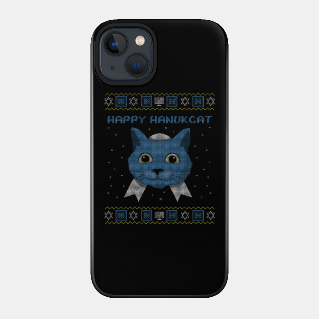 Kawaii Hanukcat Cat Menorah Happy Hanukkah 2021 - Hanukkah - Phone Case