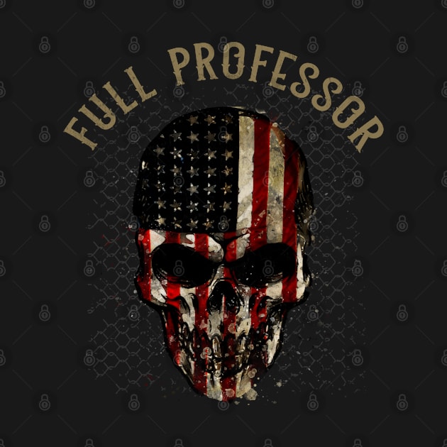 Full Professor - Watercolor Skull in American Flag Design by best-vibes-only