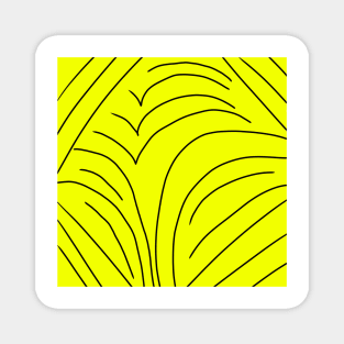 yellow black lines abstract design pattern Magnet