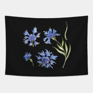 set of blue flowers_2 Tapestry