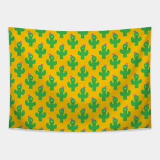 Flower Cactus Yellow Pattern Tapestry