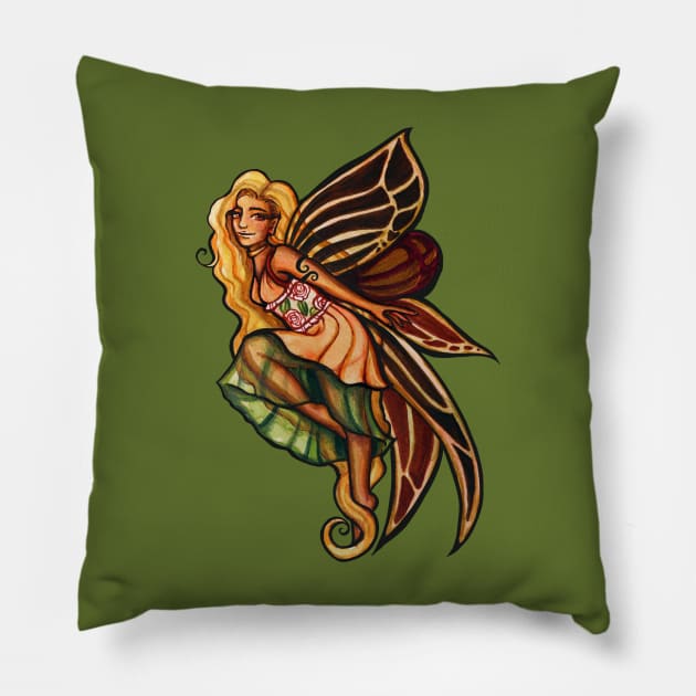 Autumn Fairy Pillow by bubbsnugg