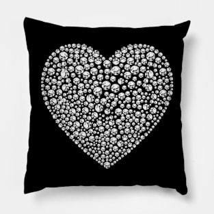 Merry Christmas Crystal Heart Pillow