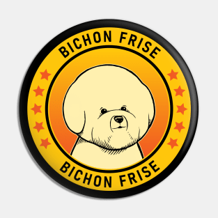 Bichon Frise Dog Portrait Pin