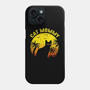 Cat Mommy Women Vintage Retro Black Cats Mom Mothers Day Phone Case