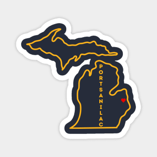 Port Sanilac MI Love (Yellow) Magnet