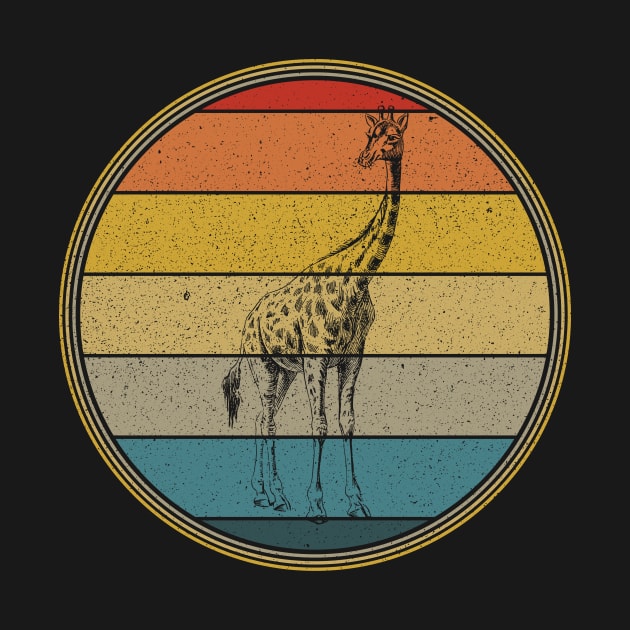 Giraffe Retro Style by SpacemanTees