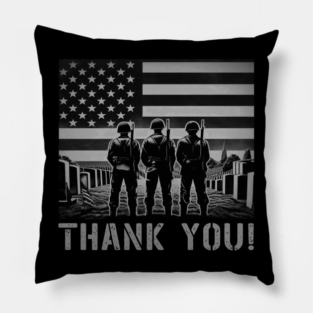 Thank You Veterans Pillow by Etopix