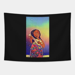 Ukelele girl Tapestry