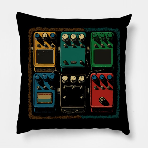 Guitar FX Pedal Board Pillow by DankFutura