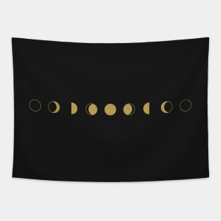 geometric moon phases Tapestry