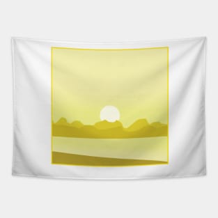 Sunset view cute illustration Tapestry