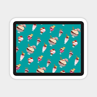 Cute Ice Cream Shop Summer Vacation Vibes Trendy Social Distancing FaceMask Magnet