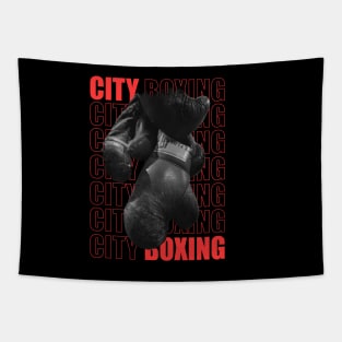 City Boxing Gloves Tapestry