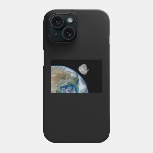 Asteroid approaching planet Earth, elements of this image furnished by NASA Phone Case